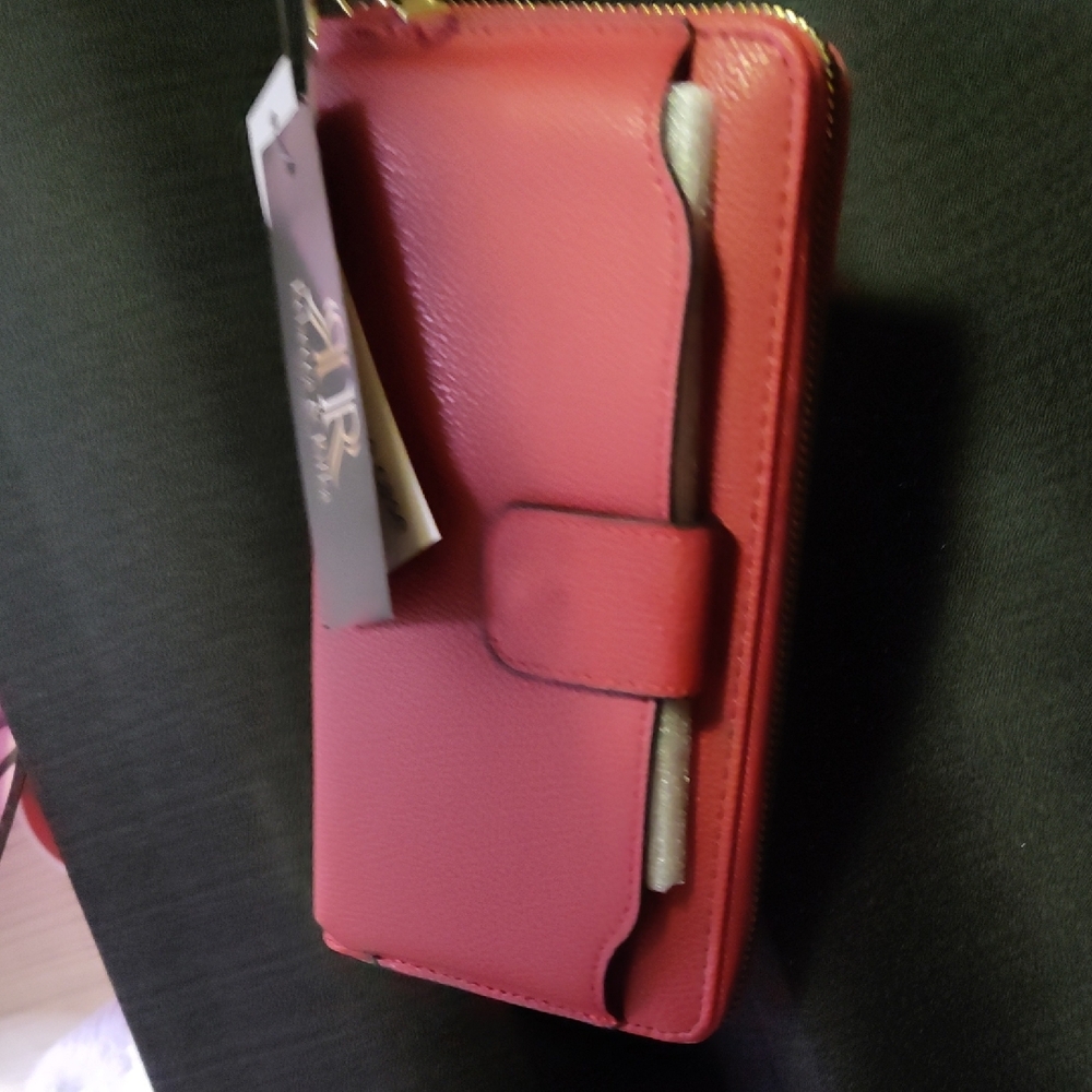Women's Red Wallet And Cell Phone Case
